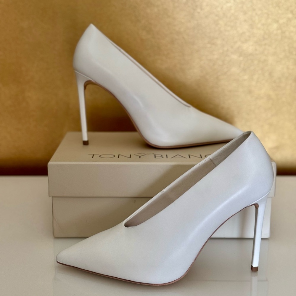 Tony Bianco White Stiletto Heels Elegant Design
